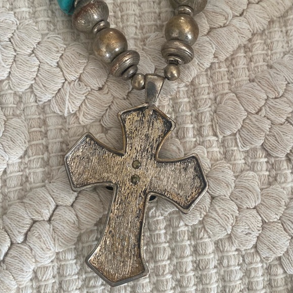 Turquoise Cross Necklace - Picture 7 of 12
